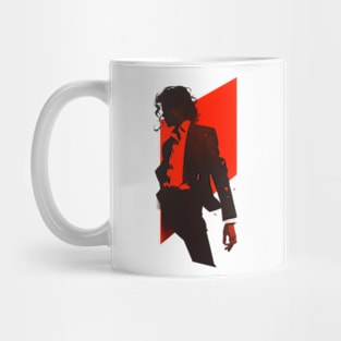 Red Silhouette of an Icon - Pop Music Mug